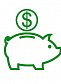 piggybank logo for saving money